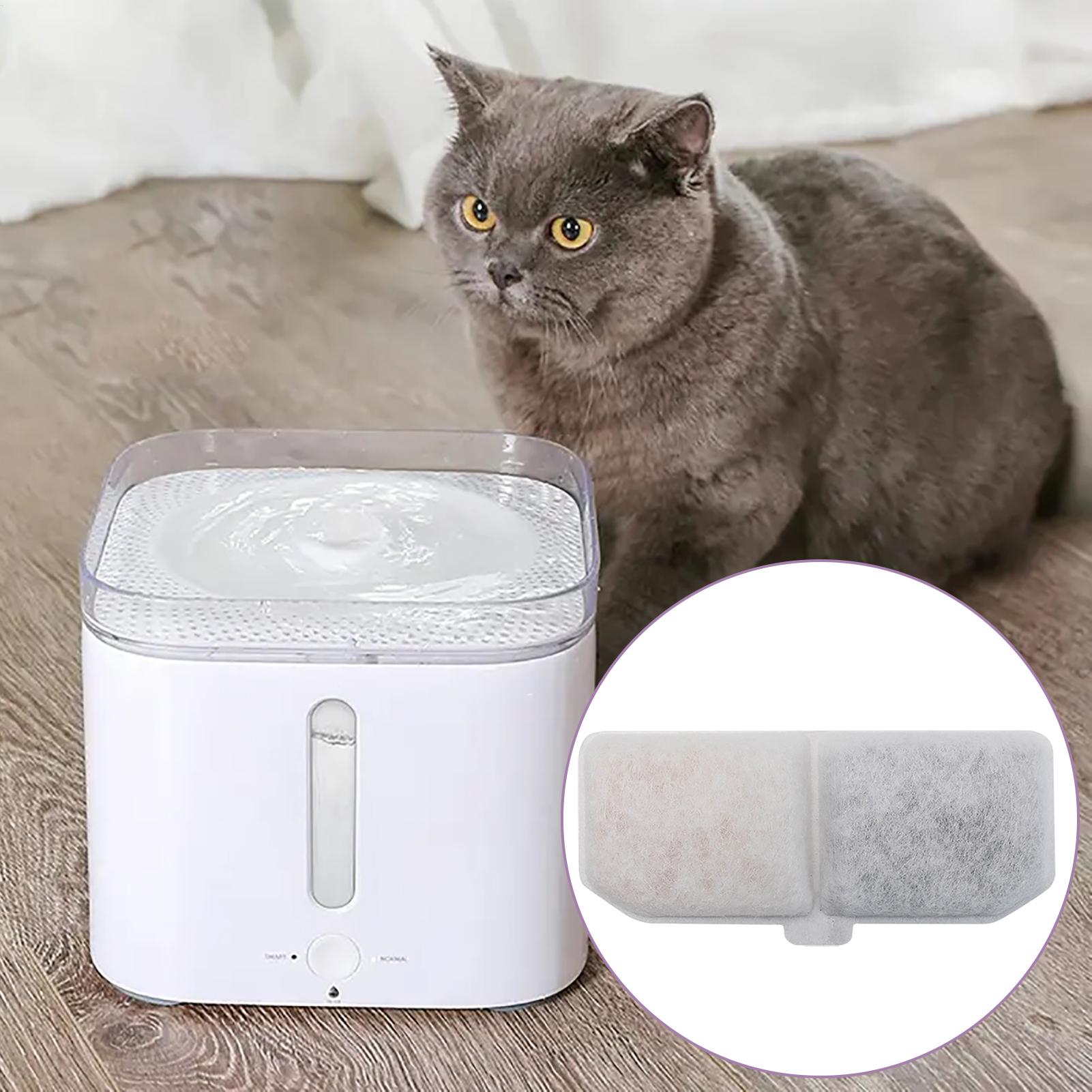 Cat Water Fountain Filter - ตัวกรองน้ำพุแมว 4/10 ชิ้น ตัวกรองคาร์บอนแบบหมุนเวียนน้ำสำหรับแมวรูปทรงสี่เหลี่ยม สำหรับน้ำดื่มที่สะอาด