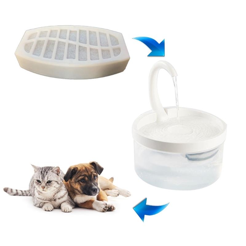 Cat Water Fountain Filter - N5KC สัตว์เลี้ยงแมวน้ำพุเปลี่ยนตัวกรองกรองคาร์บอนสำหรับสุนัข Feeder เครื่องดื่ม 3 ชั้นกรอง