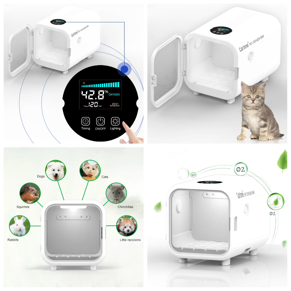 Pet Supplies Vet Clinic - คลินิกสัตว์เลี้ยง JW อุปกรณ์จ่ายออกซิเจนแบบกดปุ่มเดียวสำหรับสัตว์เลี้ยงขนาดเล็ก
