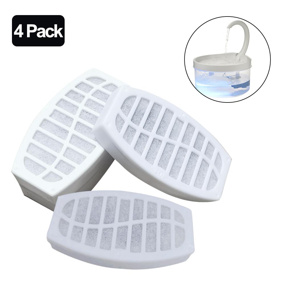 Cat Water Fountain Filter - 1/4Pc เปลี่ยน Activated Carbon สำหรับแมวแมวน้ำดื่มน้ำพุเครื่องบดกาแฟสัตว์เลี้ยงสุนัข Fountain