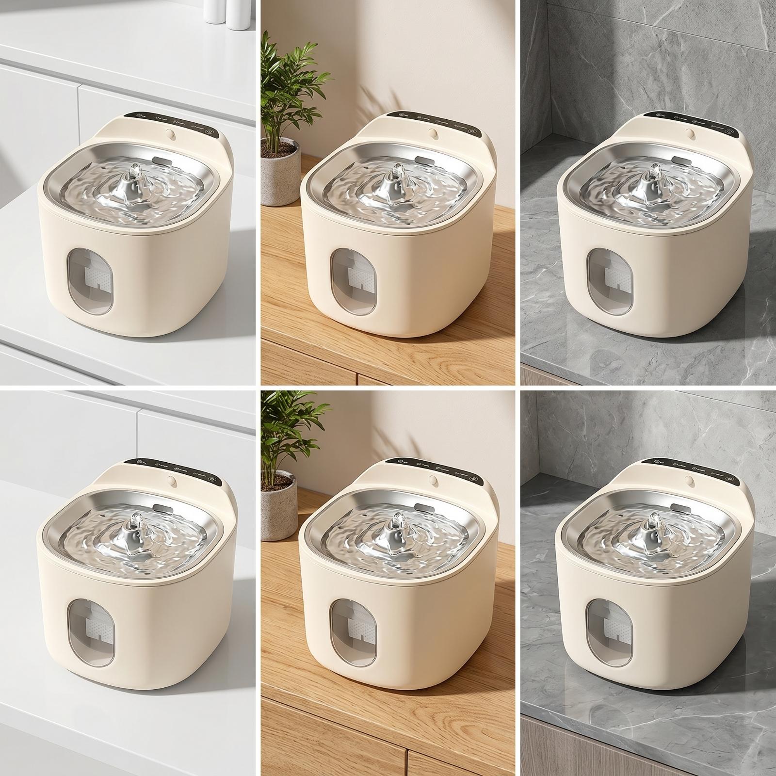 Cat Water Fountain Filter - น้ำพุดื่มอัตโนมัติสำหรับสัตว์เลี้ยง น้ำพุอัจฉริยะไร้สายพร้อมระบบกรองน้ำสำหรับแมวและสุนัข ความจุขนาดใหญ่ ดื่มน้ำสะอาด