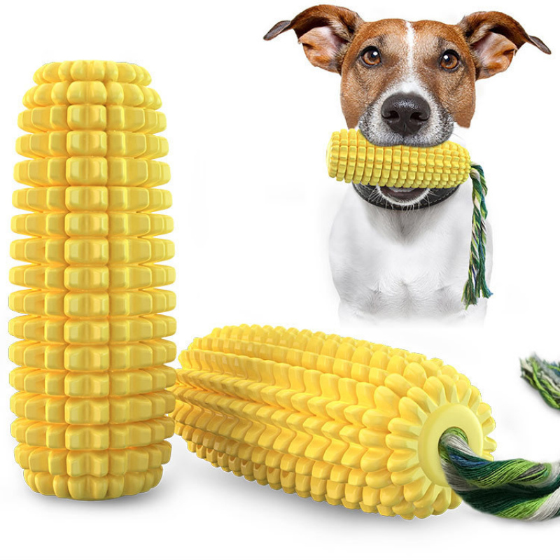 Pet Supplies In Amazon - อุปกรณ์สำหรับสัตว์เลี้ยง: แปรงสีฟันรูปข้าวโพดมีเสียง, สินค้าขายดีของ Amazon, ไม้กัดสำหรับสุนัข, ของเล่นเคี้ยว,