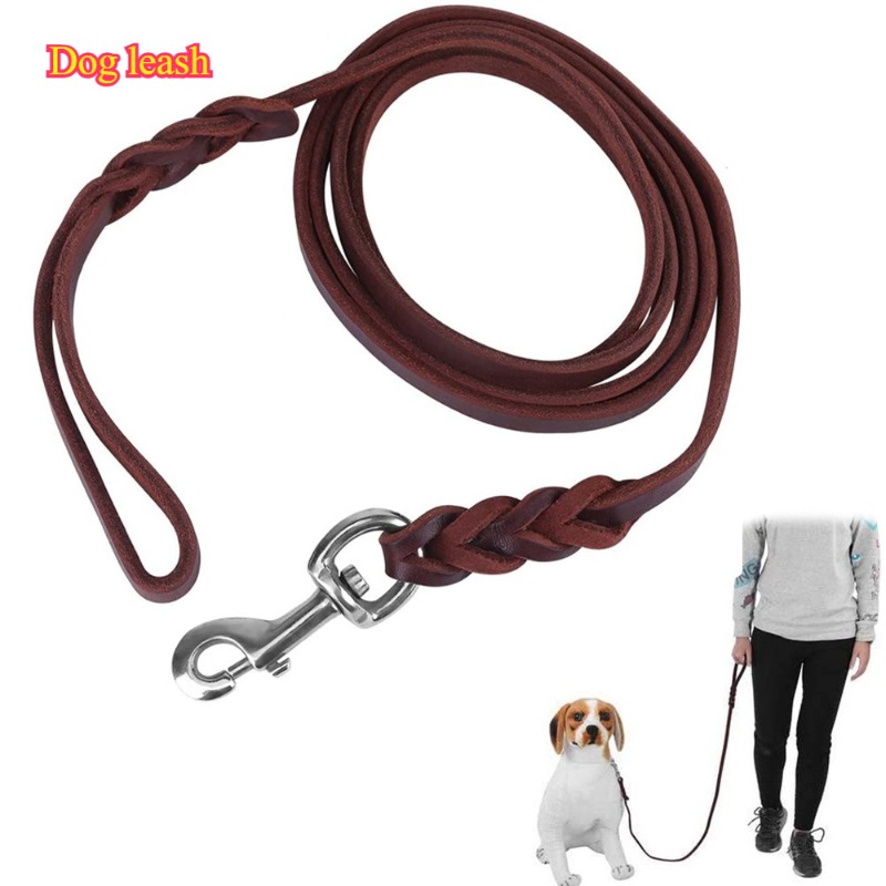 Pet Supplies First - สายจูงหนังวัวชั้นแรก สายจูงสุนัขเยอรมันเชพเพิร์ด โกลเด้นรีทรีฟเวอร์ อุปกรณ์สำหรับสัตว์เลี้ยง สายจูงสุนัขขนาดกลางและขนาดใหญ่