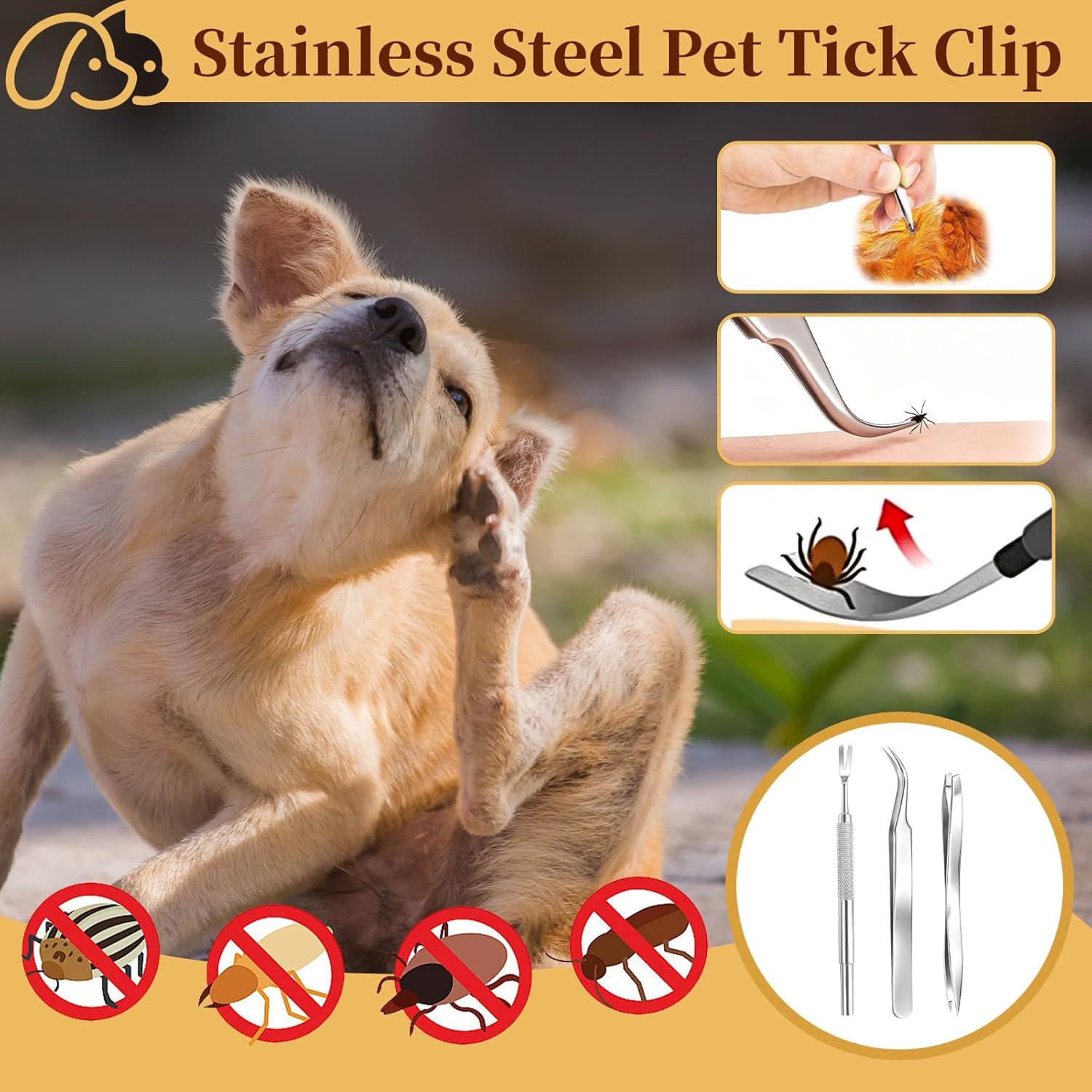 ชุดอุปกรณ์กำจัดเห็บสำหรับสัตว์ - Pet Supplies First บทวิจารณ์และราคา