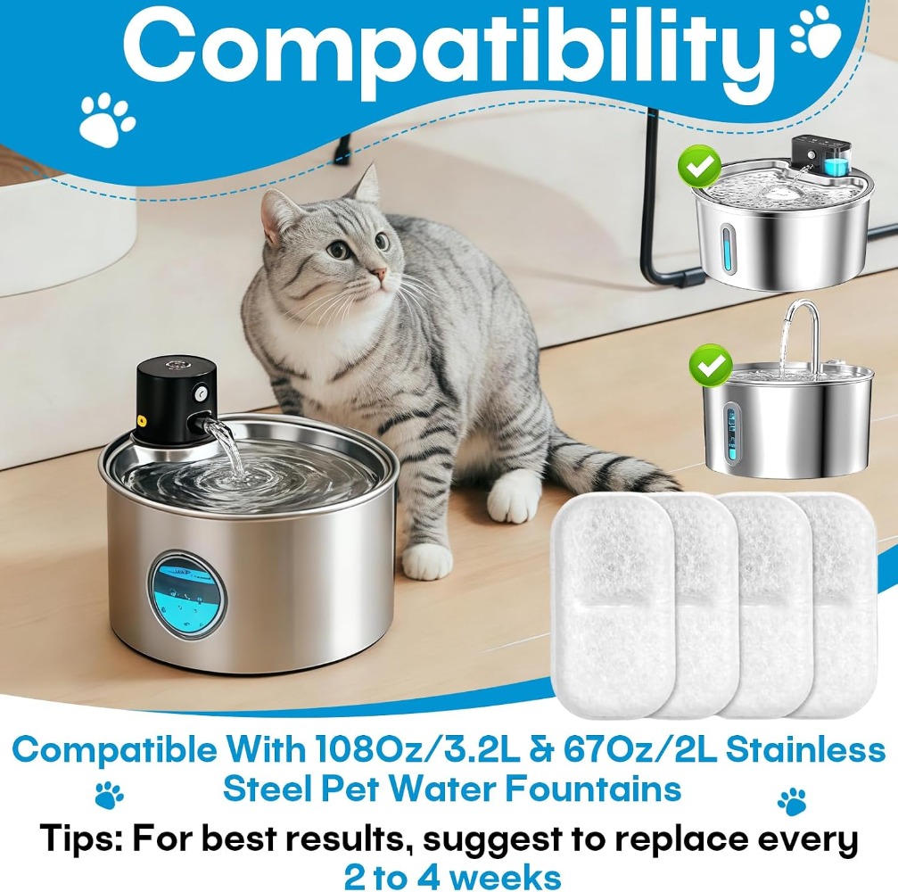 ไส้กรองน้ำพุสำหรับสัตว์เลี้ยง  - Cat Water Fountain Filter บทวิจารณ์และราคา