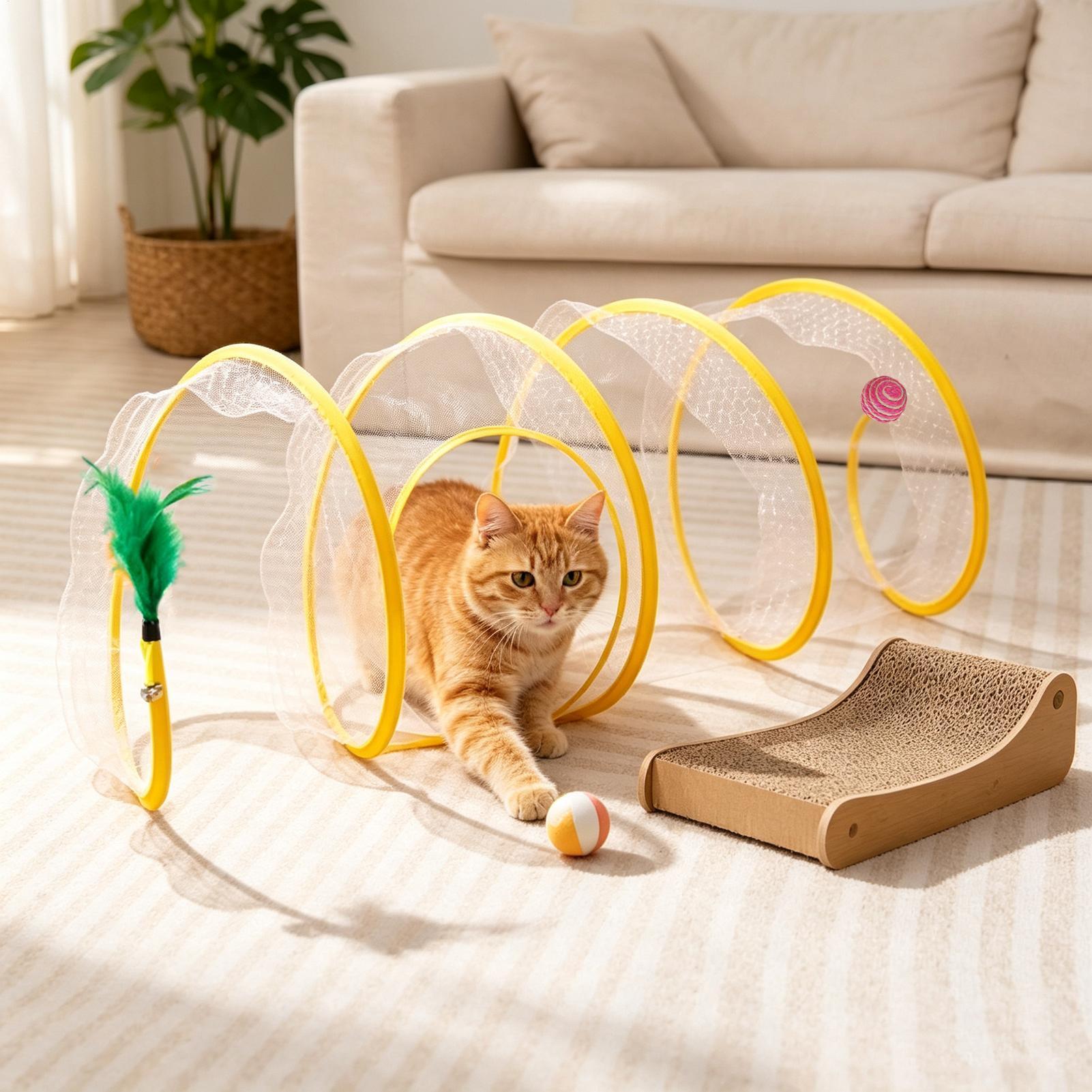 อุโมงค์ของเล่นแมว พับเก็บได้ พ - Cat Tunnel Toy บทวิจารณ์และราคา