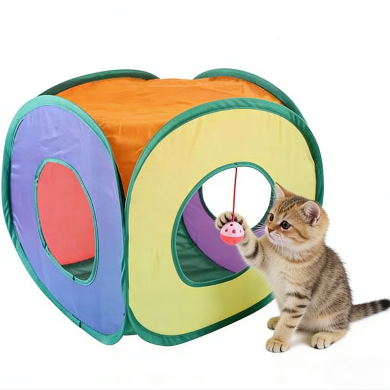 อุโมงค์แมวรุ้งทรงสี่เหลี่ยม อุ - Cat Tunnel Toy บทวิจารณ์และราคา