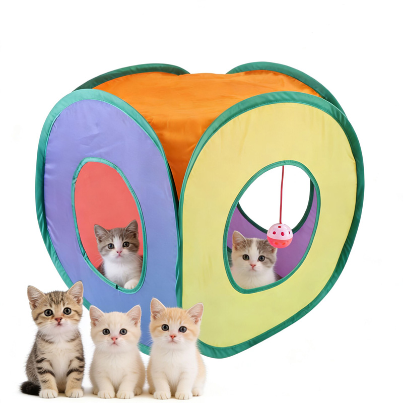 อุโมงค์แมวรุ้งทรงสี่เหลี่ยม อุ - Cat Tunnel Toy บทวิจารณ์และราคา