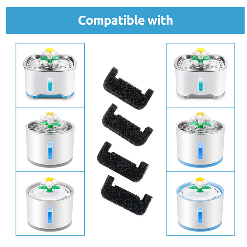 ตัวกรองฟองน้ำ1/4ชิ้นสำหรับน้ำพ - Cat Water Fountain Filter บทวิจารณ์และราคา