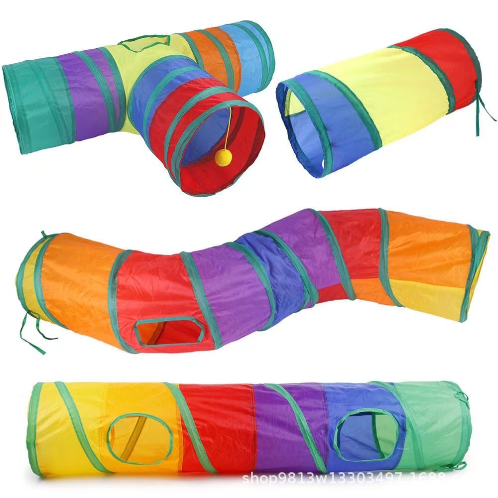 อุโมงค์แมวพับได้ อุปกรณ์สัตว์เ - Cat Tunnel Toy บทวิจารณ์และราคา