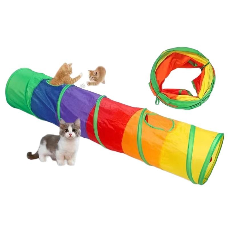 อุโมงค์แมวพับได้ อุปกรณ์สัตว์เ - Cat Tunnel Toy บทวิจารณ์และราคา